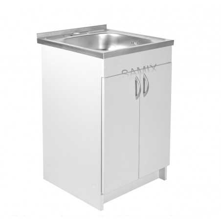Тумба з мийкою 50х60 Біла Samix для кухні з сифоном