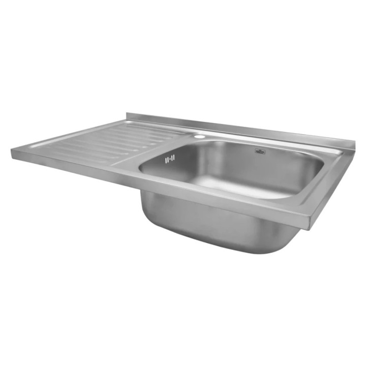 Комплект: Тумба 80 Дуб Молочний + Мийка 80х50 0.6 мм (Ліва) + Євросифон | Samix