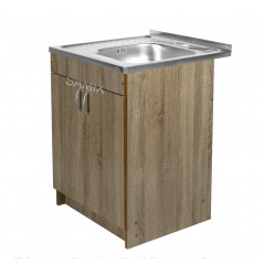 Тумба з мийкою 60х50 права Трюфель Samix для кухні з сифоном