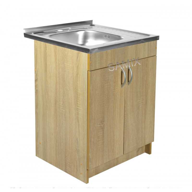 Тумба з мийкою 60х50 ліва Дуб Сонома Samix для кухні з сифоном Тумба з мийкою 60х50 ліва Дуб Сонома Samix для кухні з сифоном