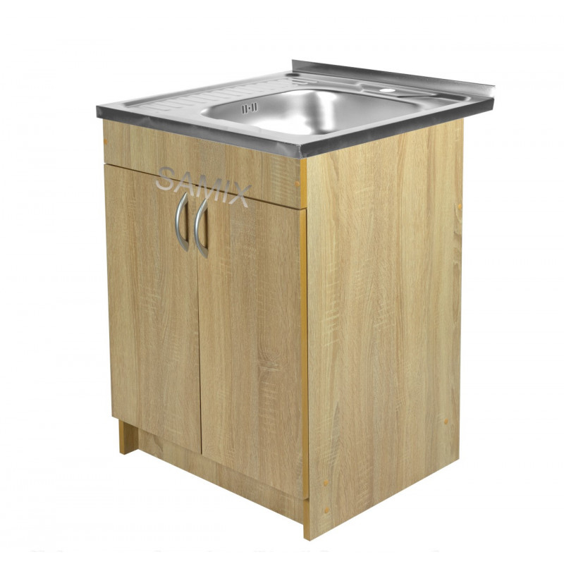 Тумба з мийкою 60х50 права Дуб Сонома Samix для кухні з сифоном Тумба з мийкою 60х50 права Дуб Сонома Samix для кухні з сифоном