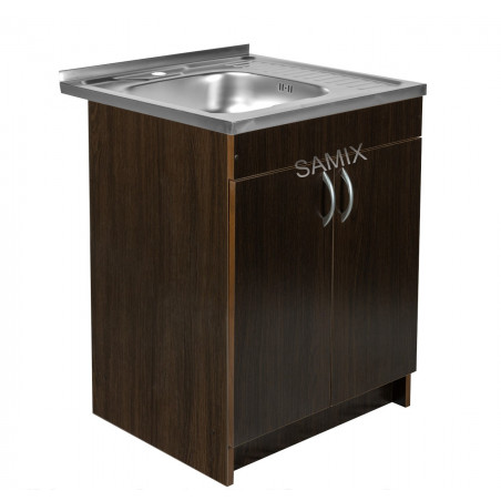 Тумба з мийкою 60х50 ліва Венге Samix для кухні з сифоном