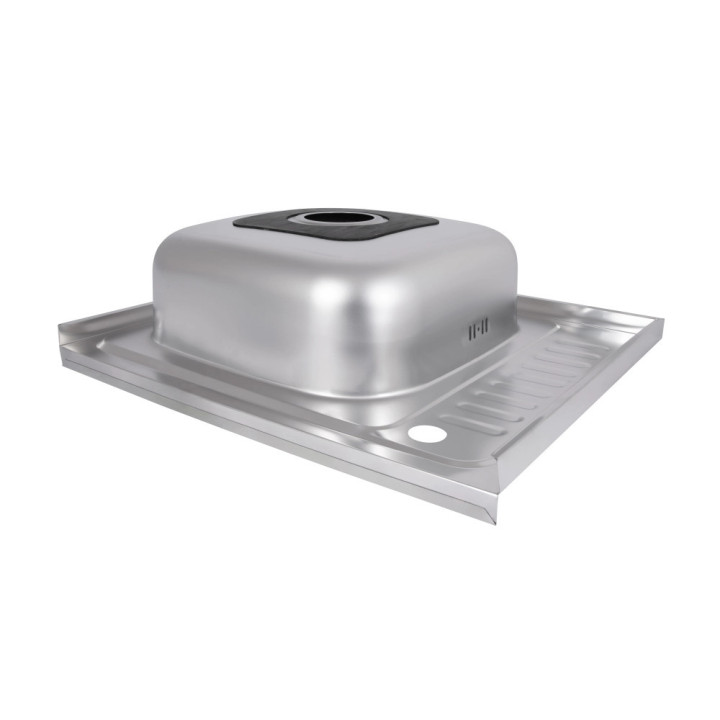 Комплект: Тумба 60 Дуб Молочний + Мийка 60х50 0.6 мм (Ліва) + Євросифон | Samix