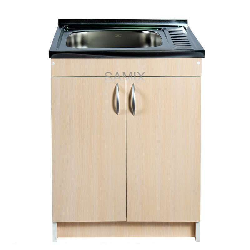 Тумба з мийкою 60х50 права Горіх Лісовий Samix для кухні з сифоном Тумба з мийкою 60х50 права Горіх Лісовий Samix для кухні з сифоном