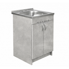 Комплект: Тумба 50 Індастріал + Мийка 50х60 0.6 мм (Без крила) + Євросифон | Samix
