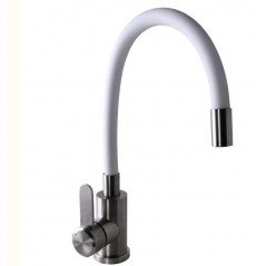 Змішувач для кухні Globus Lux WIEN SUS2-203SW білий|гнучкий вилив