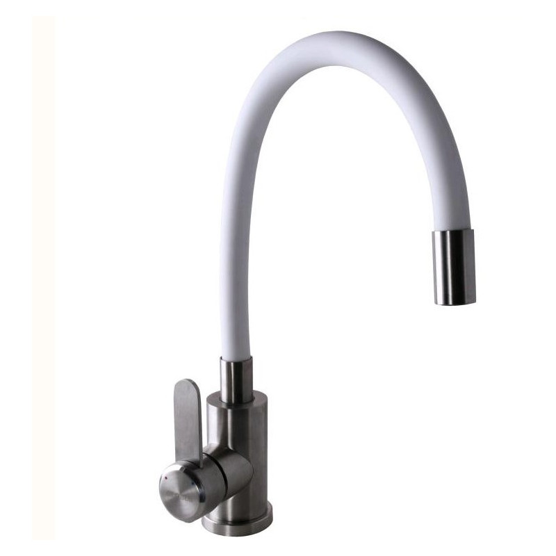 Змішувач для кухні Globus Lux WIEN SUS2-203SW білий|гнучкий вилив