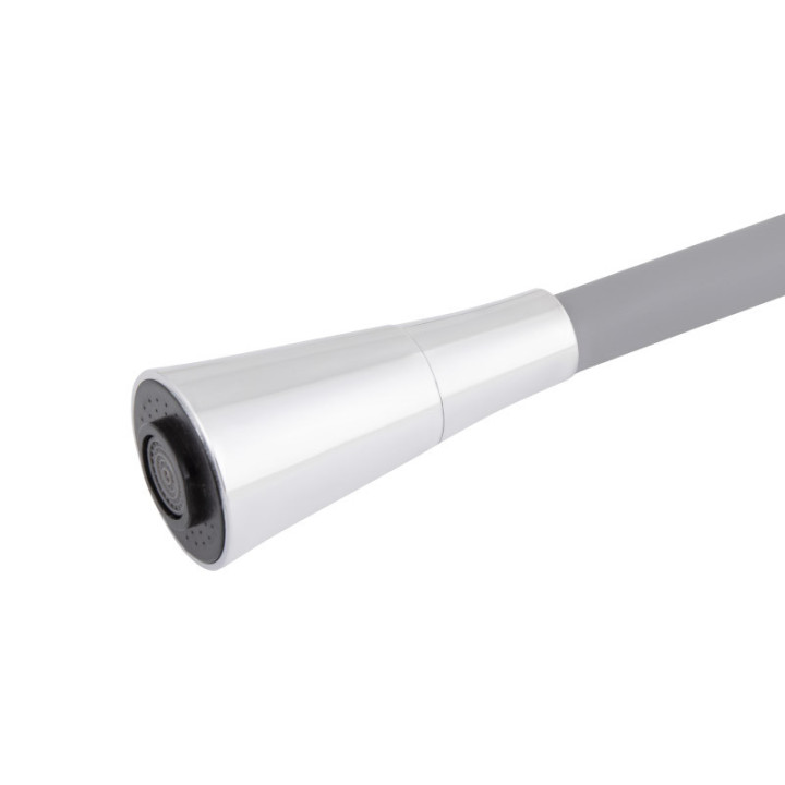 Змішувач для кухні Brinex Pure 015F3 із гнучким виливом Nickel/Black