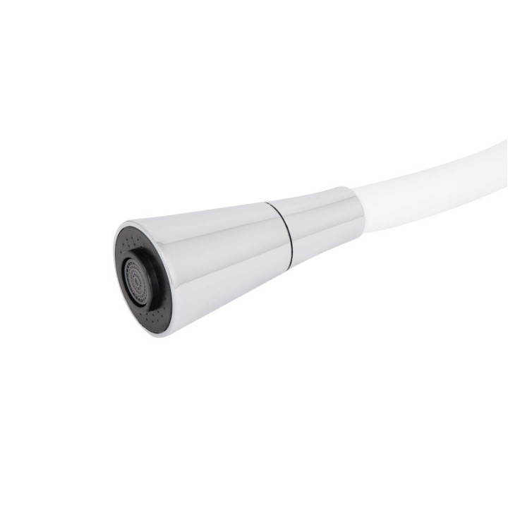 Змішувач для кухні Brinex Pure 015F3 із гнучким виливом Nickel/Black